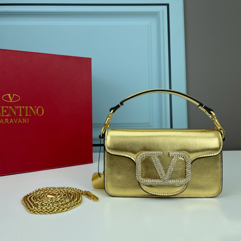 VALENTINO GARAVANI LOCÒ MICRO BAG WITH CHAIN AND JEWEL LOGO