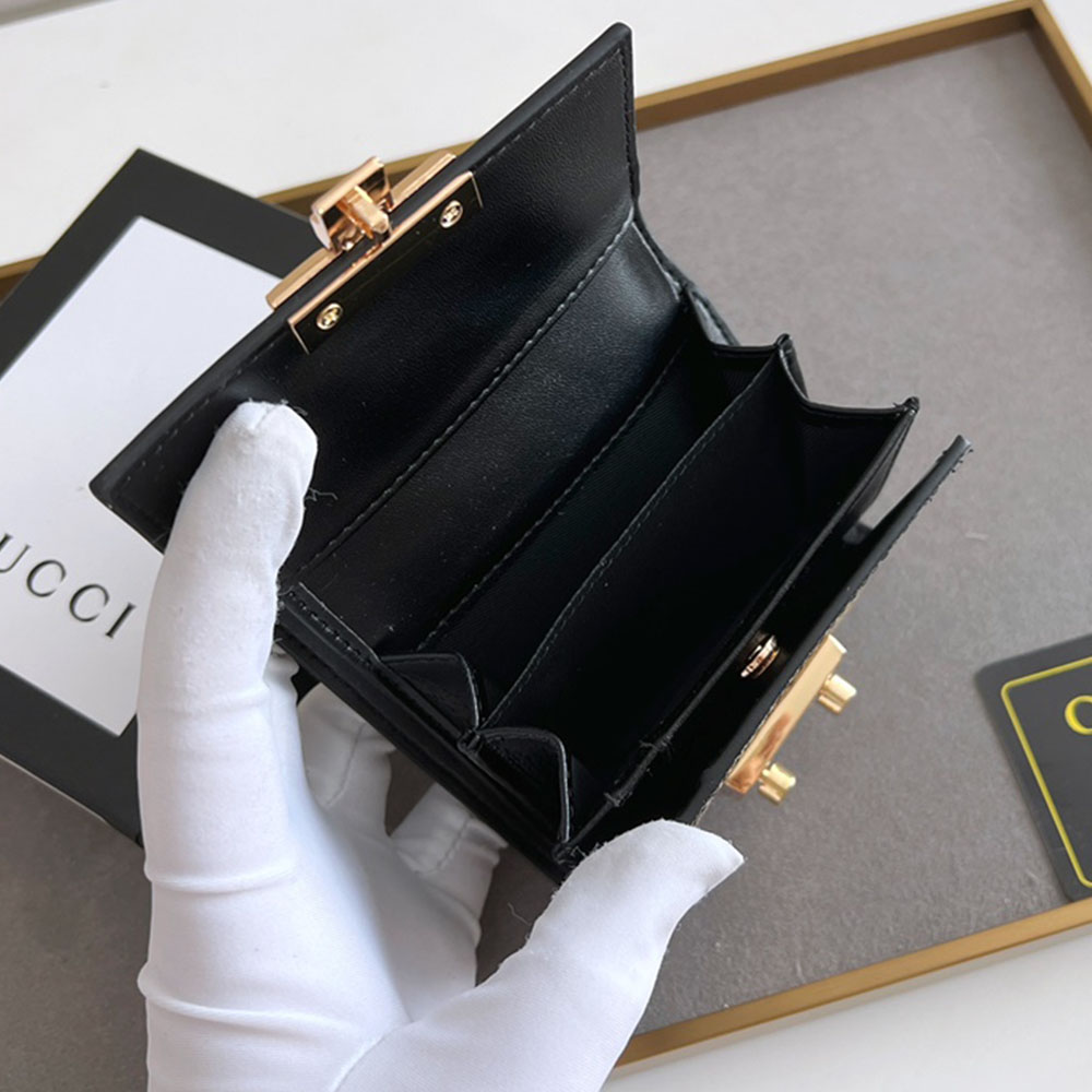 Gucci Padlock Three fold wallet