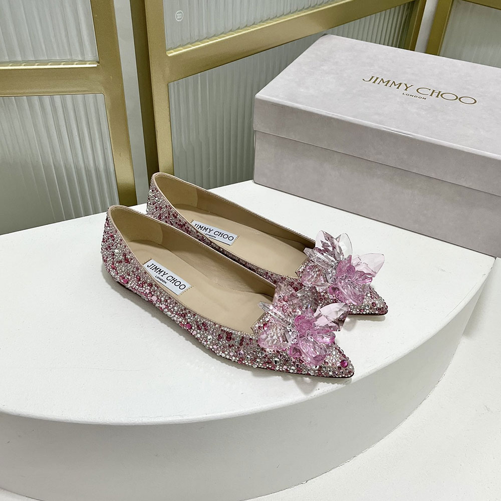 Jimmy Choo Allure Crystal Point Slide Sandal