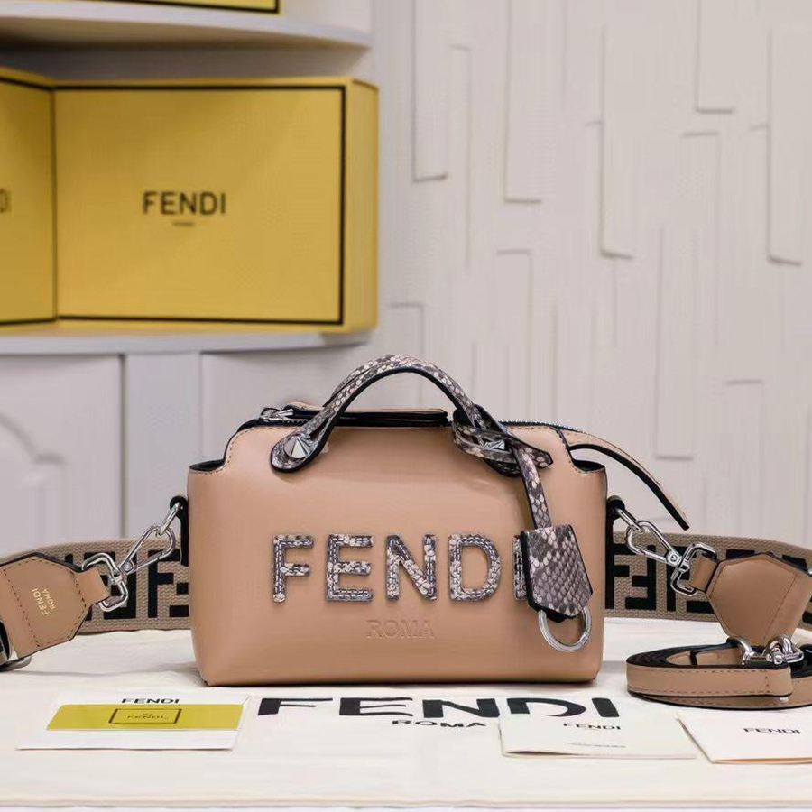 FENDI By The Way Mini Leather Boston Bag