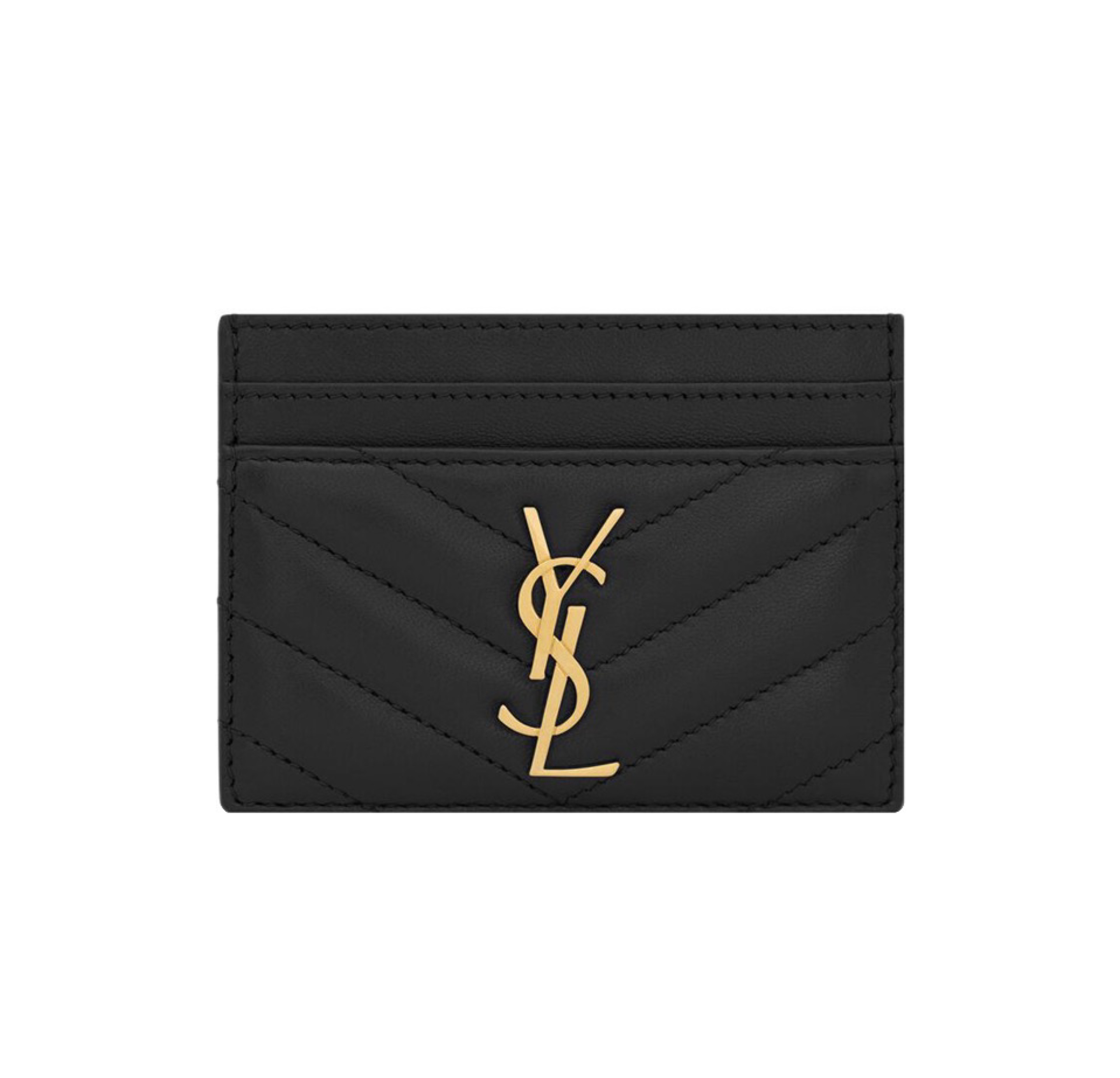 Saint Laurent YSL Monogrm Sheepskin Card Bag