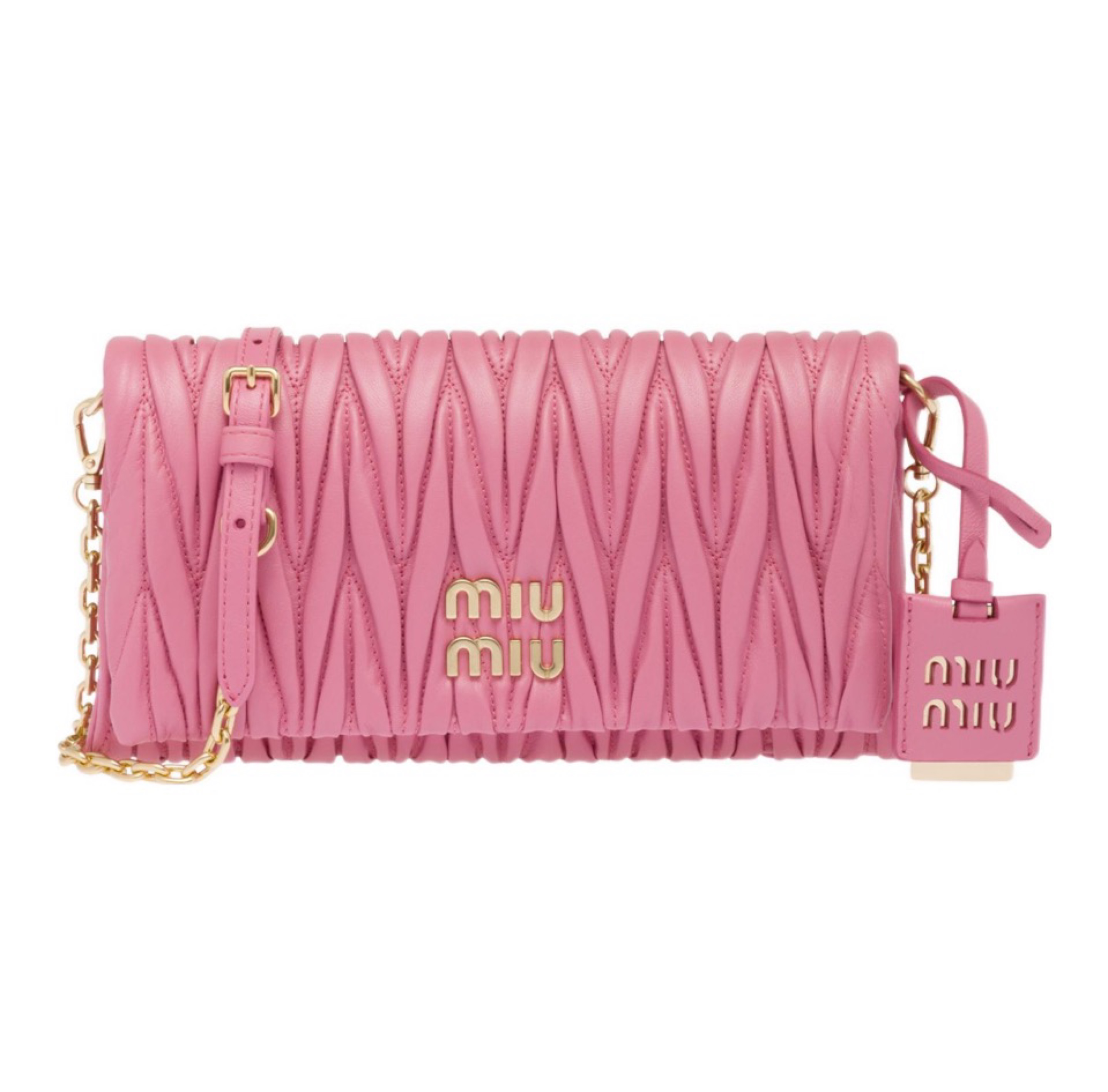 MIU MIU Matelasse Leather Shoulder Bag Crossbody Bag