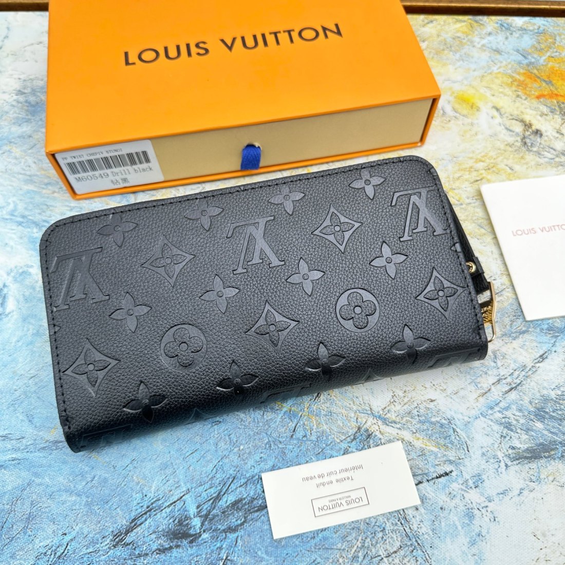 Louis Vuitton LV Zippy Embossed Cowhide Wallet
