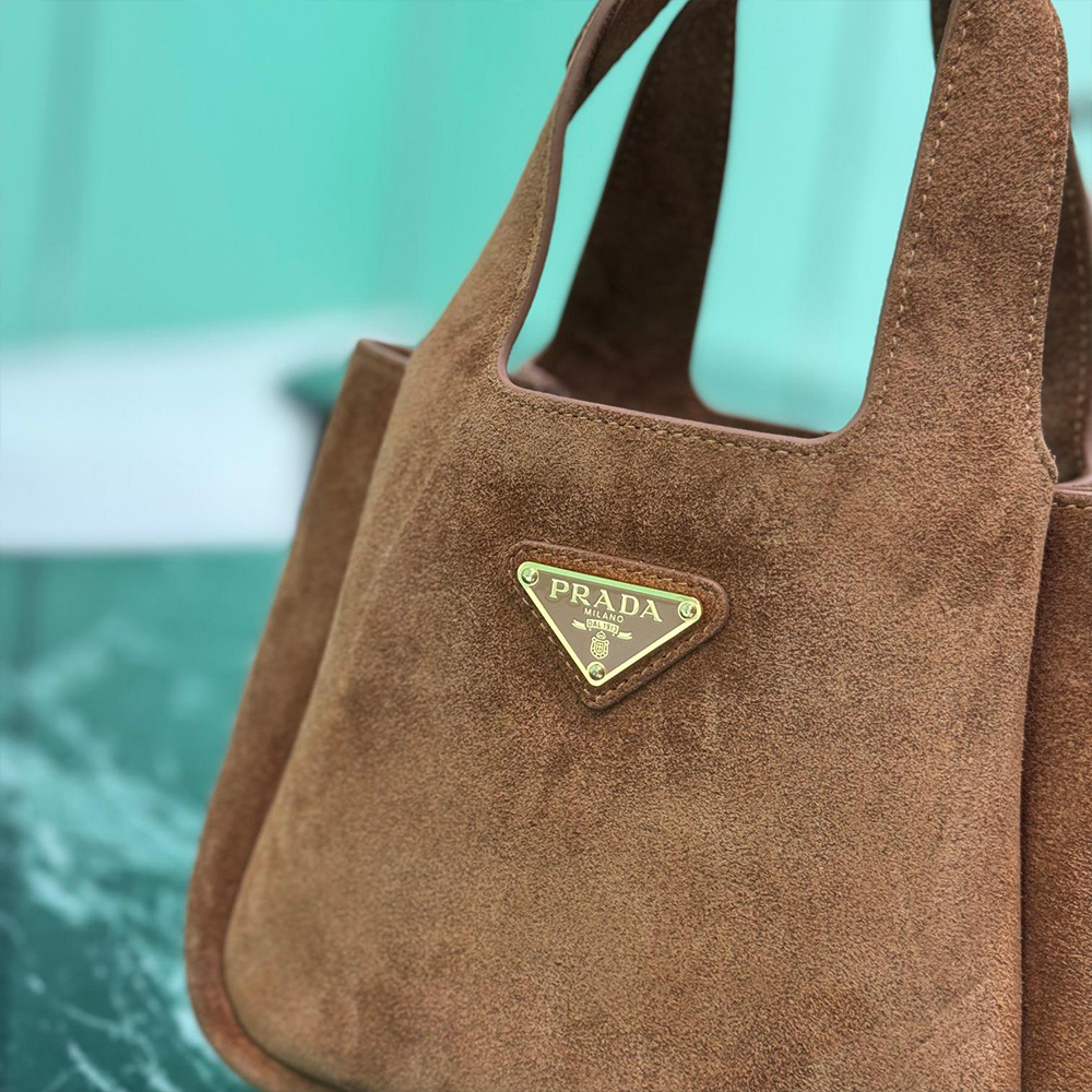 Prada mini suede tote bag