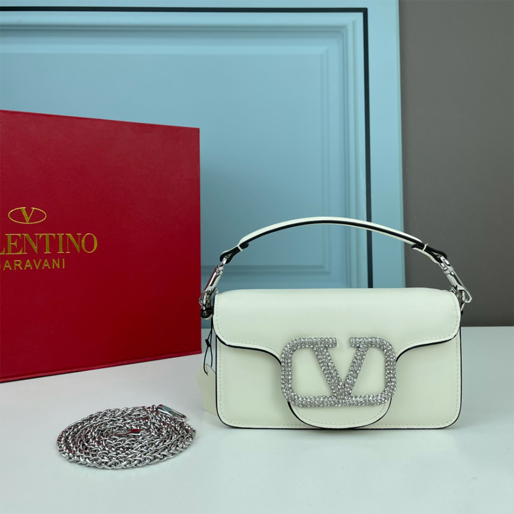 VALENTINO GARAVANI LOCÒ MICRO BAG WITH CHAIN AND JEWEL LOGO
