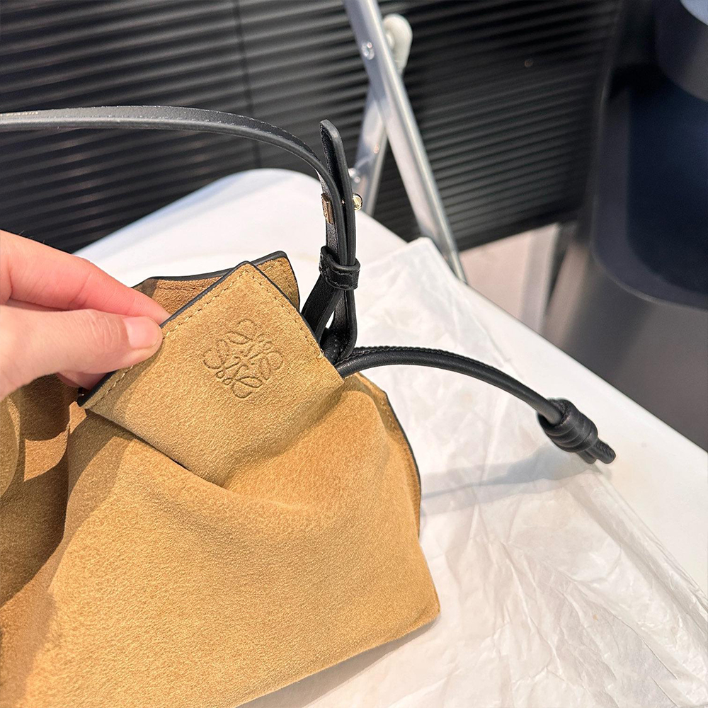 LOEWE Suede Anagram handbag