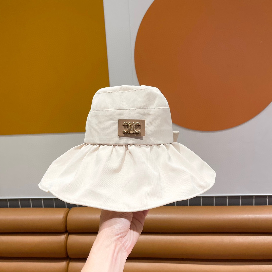 Ceiline Uv-protected Beach Hat With Large Brim Sunhat