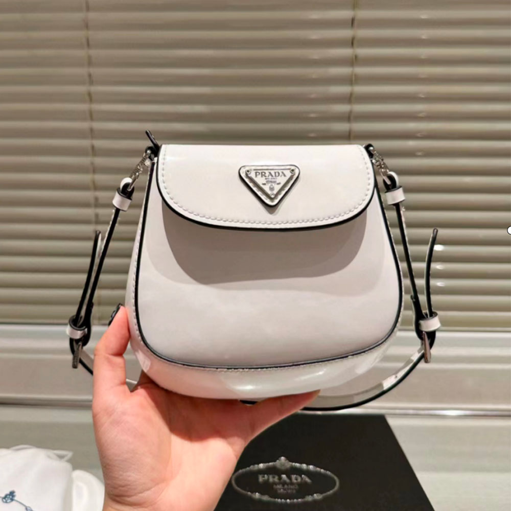 Prada Cleo Shiny leather shoulder bag