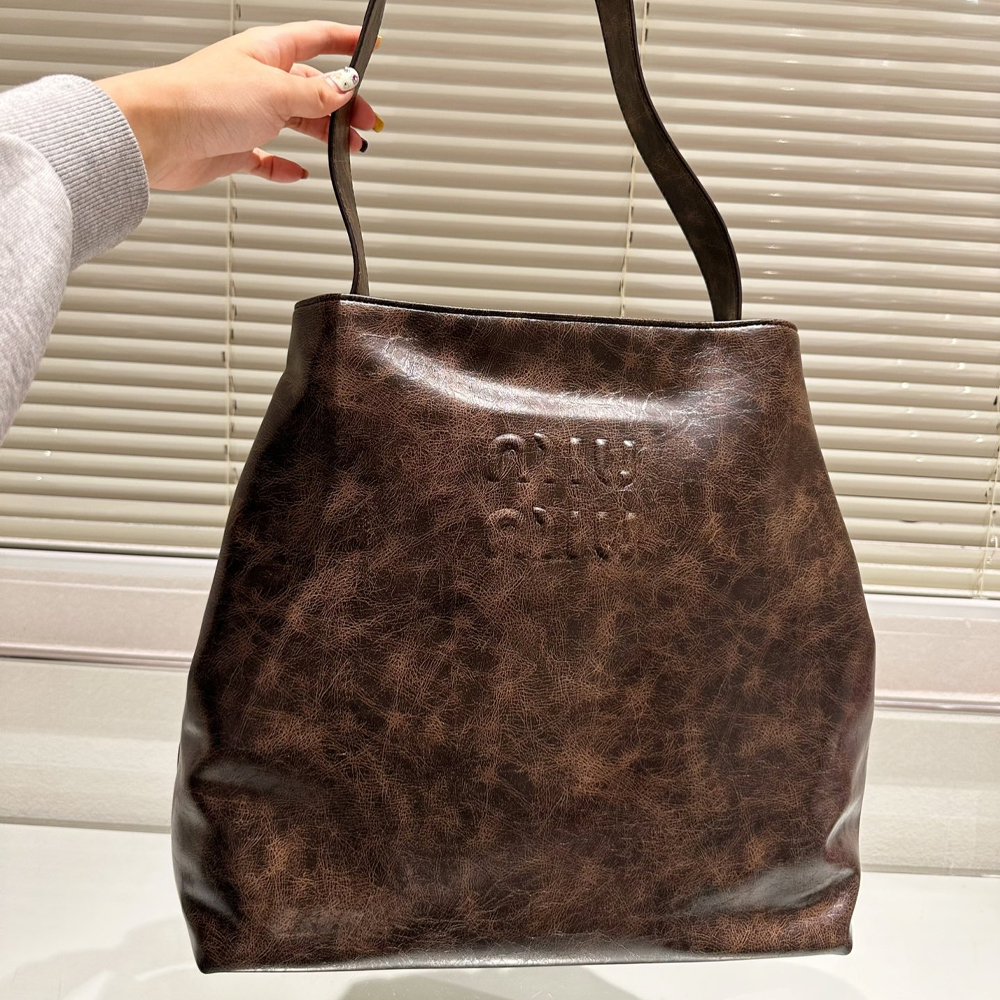 MIU MIU Hobo Leather Shoulder Handbag
