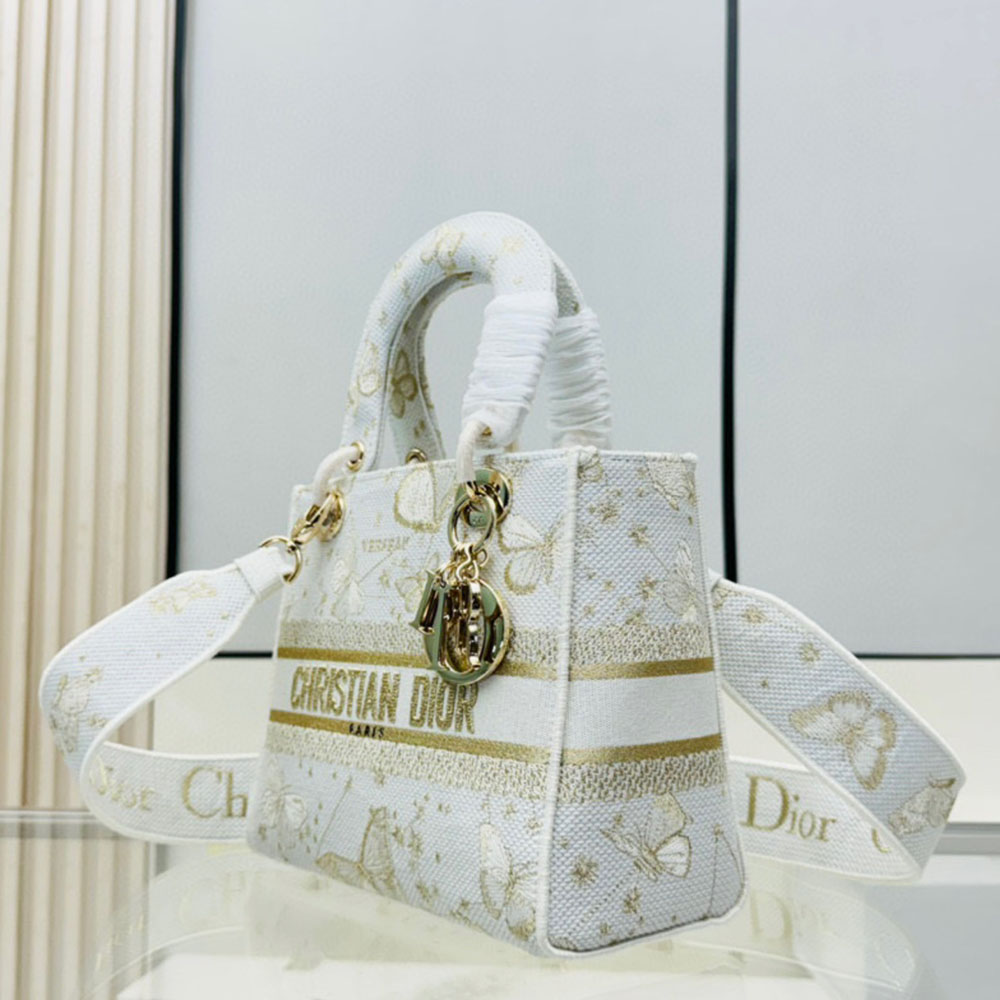 Dior The LADY D-LITE Bag MM-Butterfly Zodiac