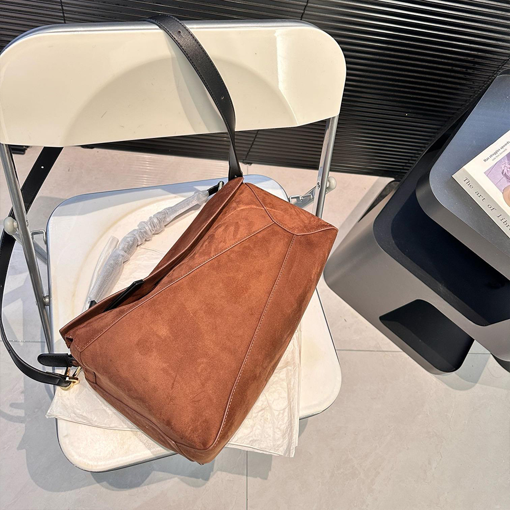 LOEWE Suede Puzzle Bag