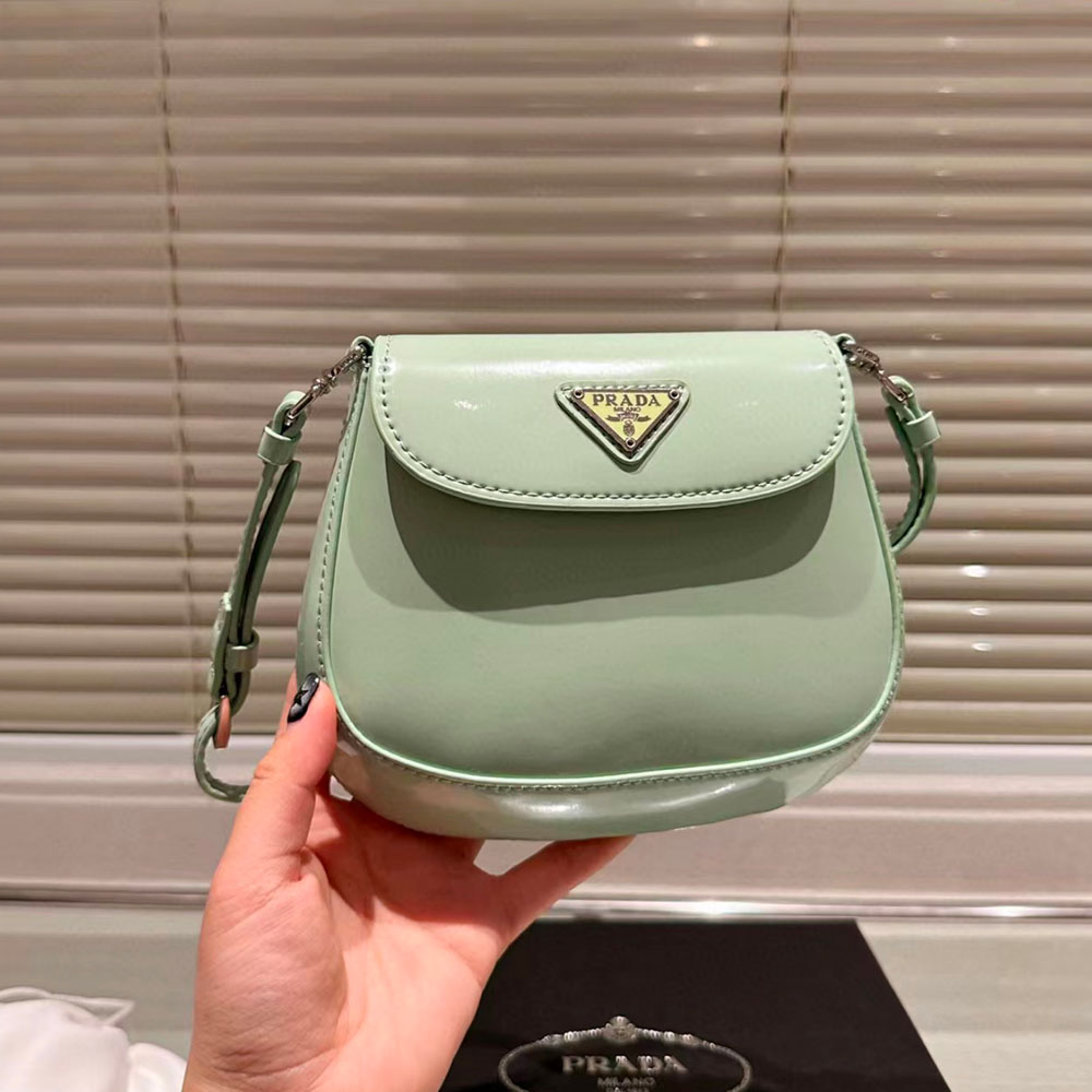 Prada Cleo Shiny leather shoulder bag