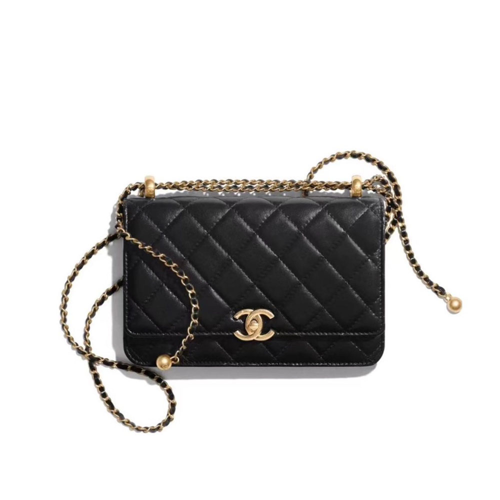Chanel WOC Bag Double Golden Beads