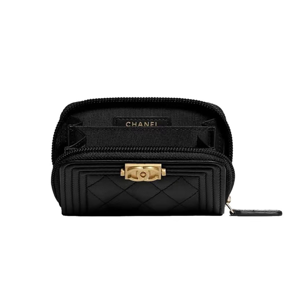 Chanel 21k LE BOY Zipper Wallet