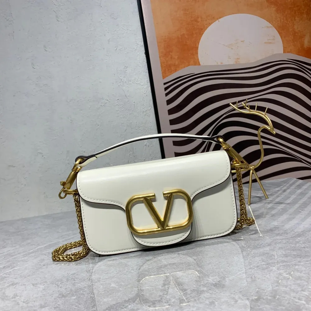 VALENTINO GARAVANI V Logo Baguette Shoulder Bag Ladies MINILOCO Calfskin Bag