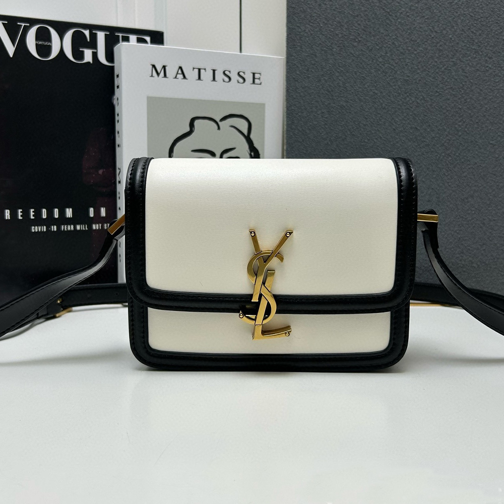 Saint Laurent YSL Solferino Canvas Box Bag