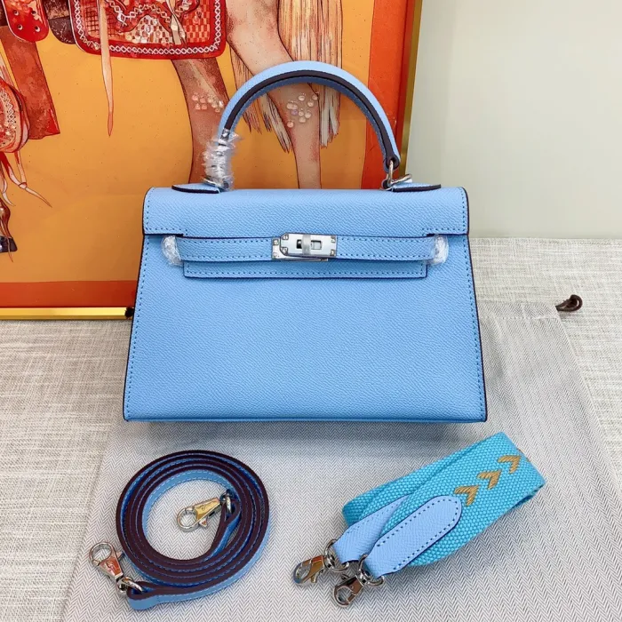 Hermès Kelly22 Silver Buckle Epsom Tote