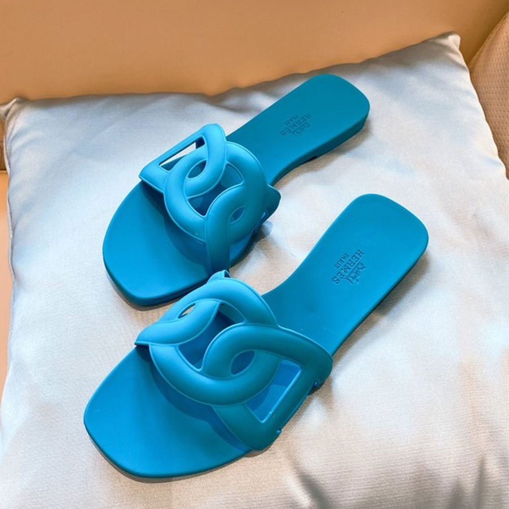 Hermes Shoes Aloha Flat Slippers Slide Sandal