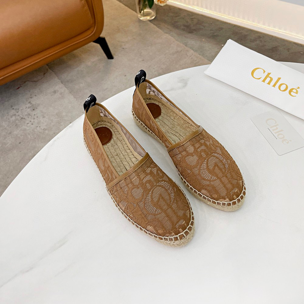 Chloe Woven Straw Stylish Casual Flats Shoes Sandal