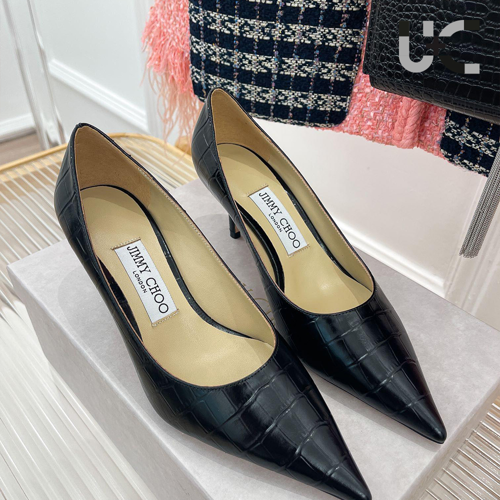 Jimmy Choo Classic Stone Print Heels