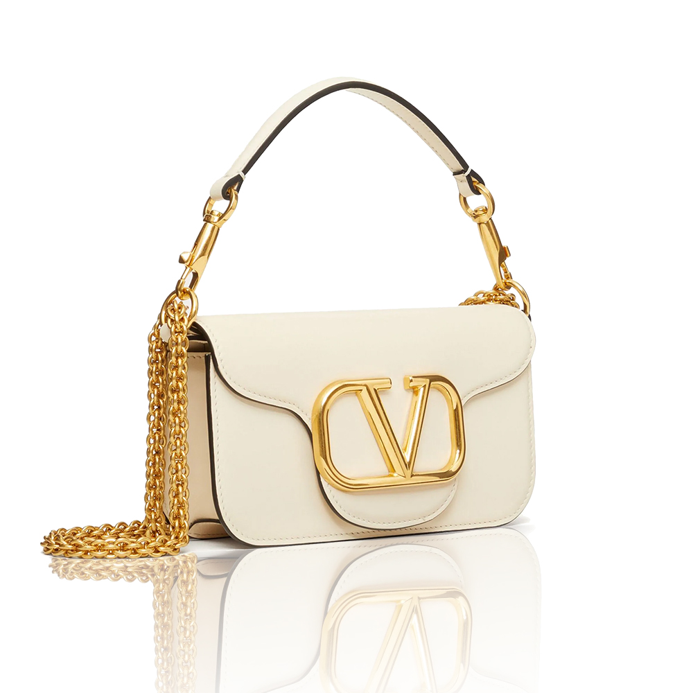 VALENTINO GARAVANI V Logo Baguette Shoulder Bag Ladies MINILOCO Calfskin Bag