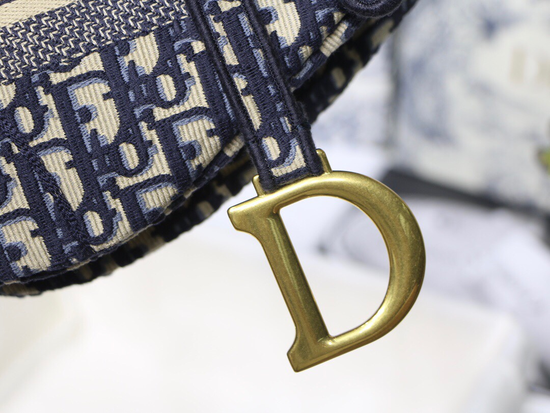 Dior Shoulder Bags SADDLE BAG Blue Dior Oblique Embroidery M0446CRIW_M928