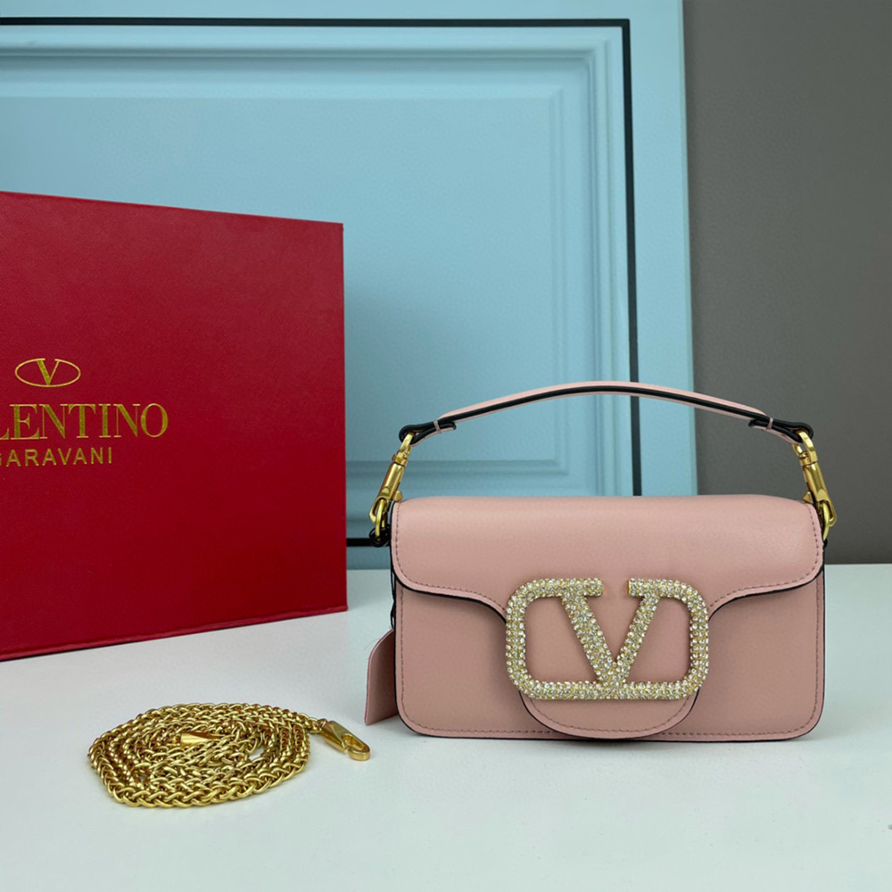 VALENTINO GARAVANI LOCÒ MICRO BAG WITH CHAIN AND JEWEL LOGO