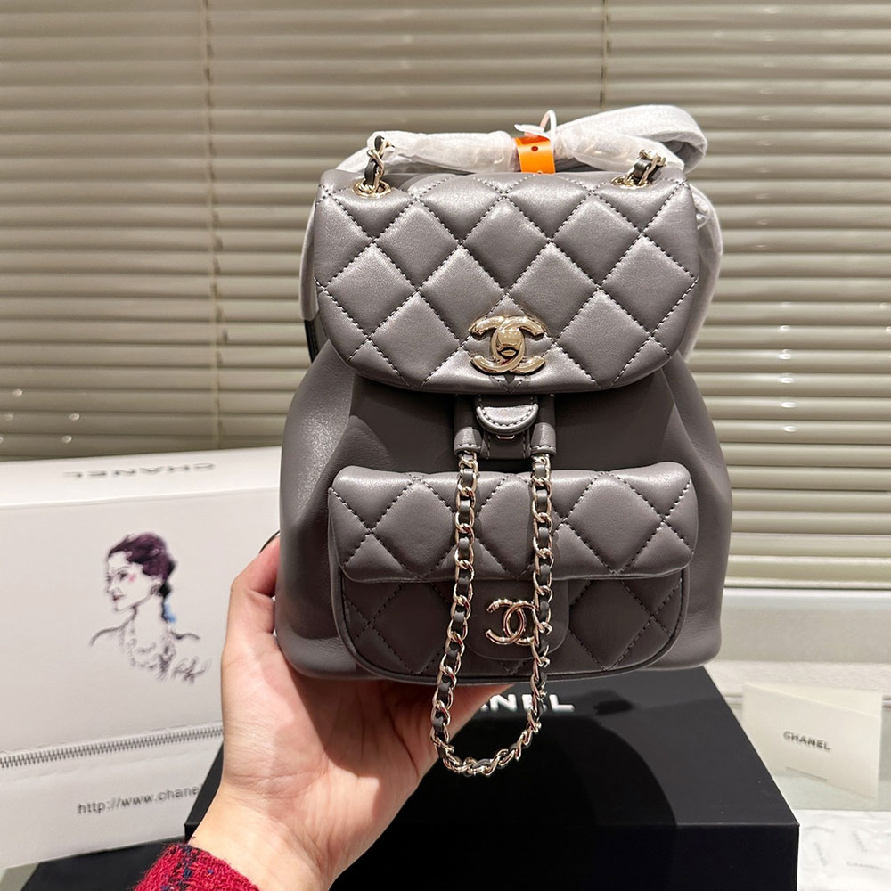 Chanel  Duma A Plaid Backpack  Bag