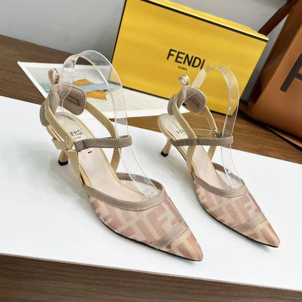 Fendi Colibrì lite ff mesh medium-heeled slingbacks