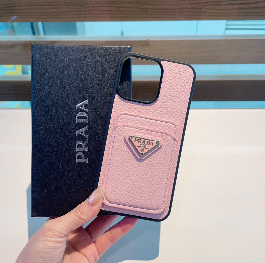 Prada  Pebbled Leather Phone Case