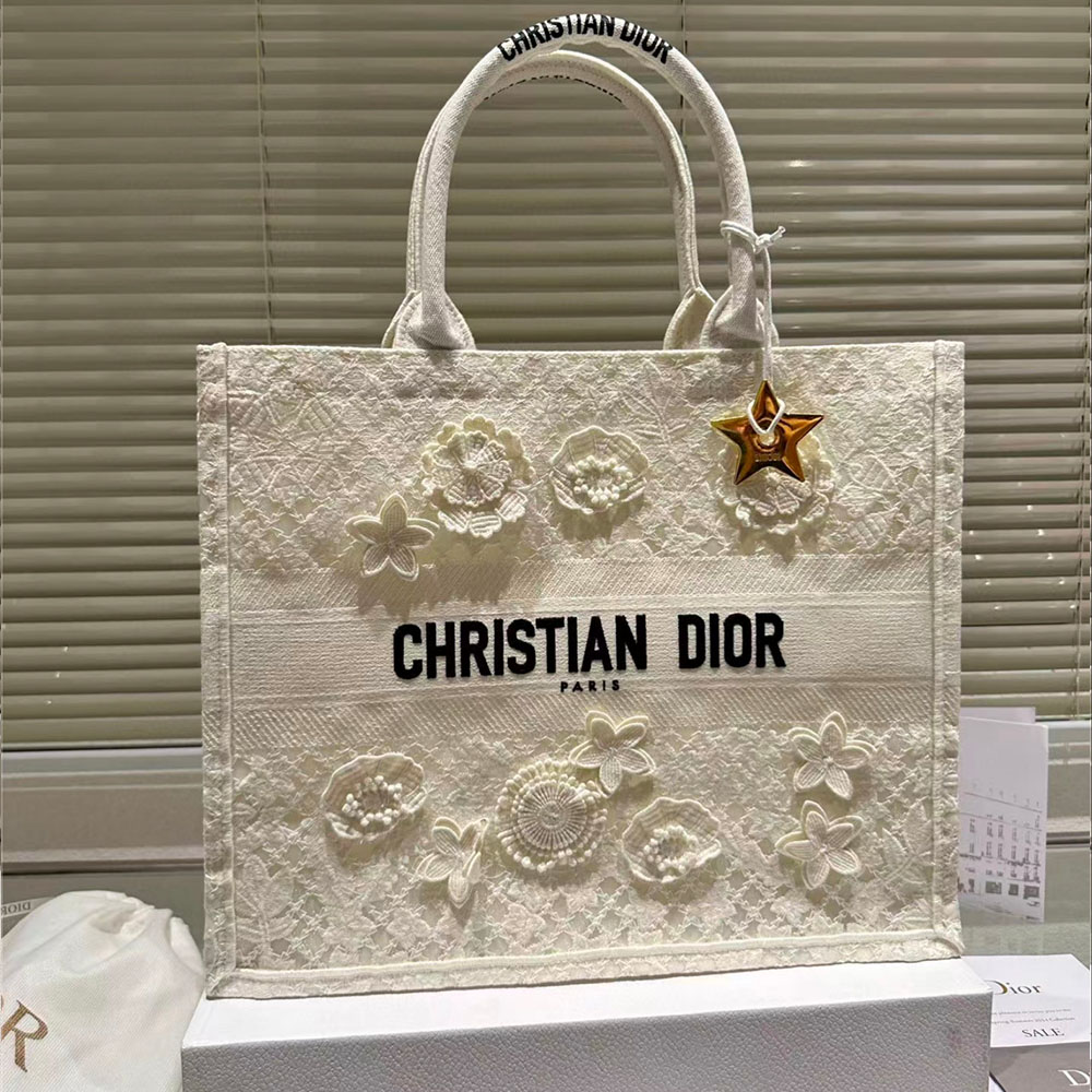 Dior Book Tote D-Lace Macrame
