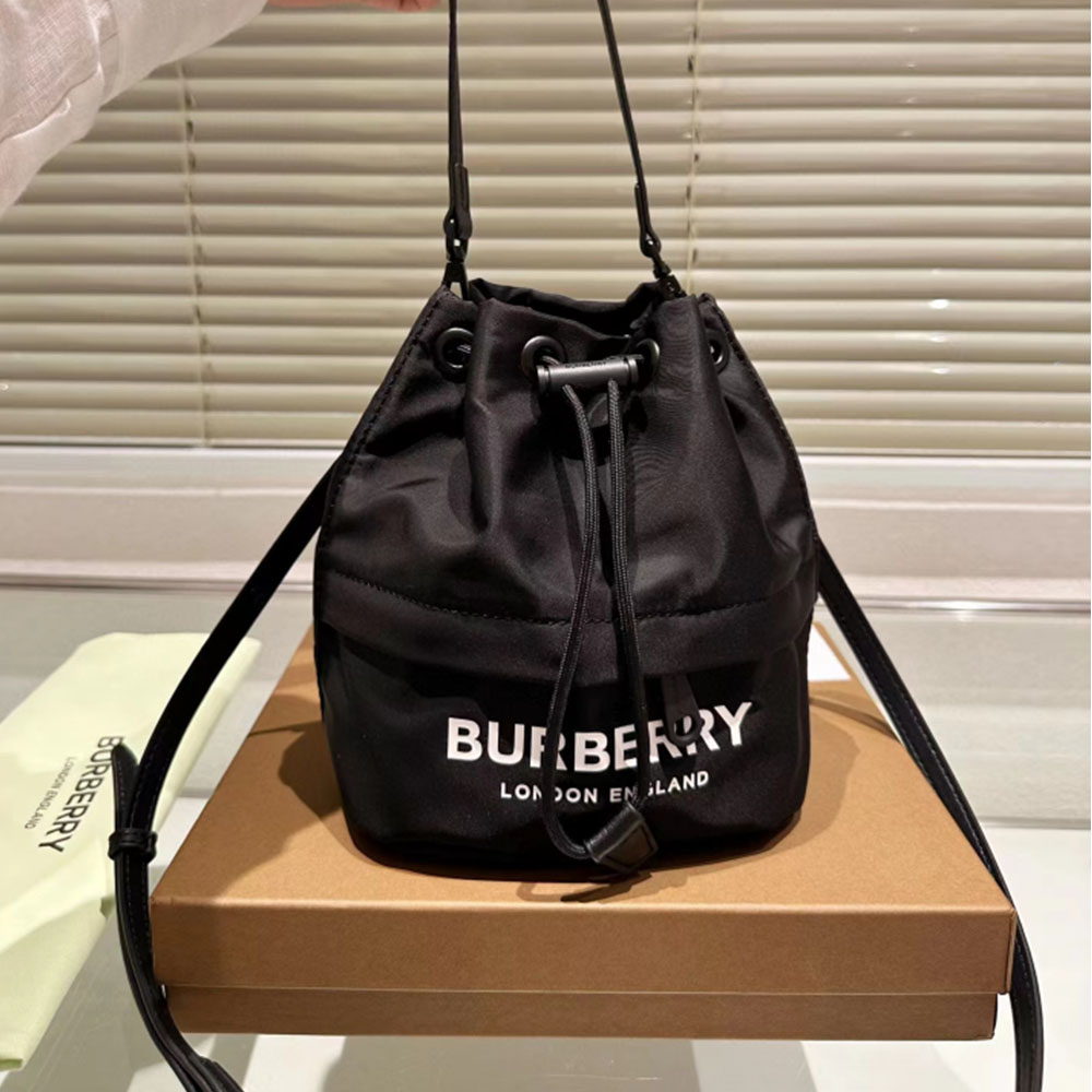 Burberry Striped Drawstring Ba