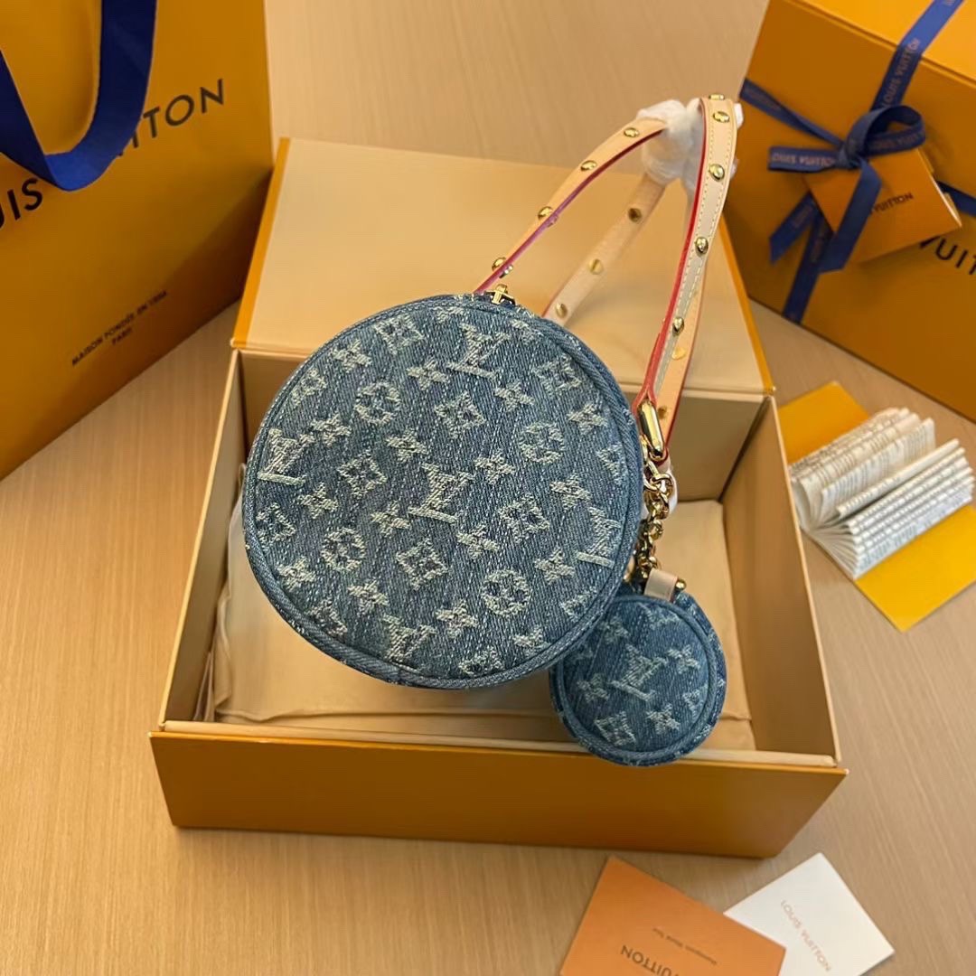 Louis Vuitton LV PAPILLON Denim Handbag