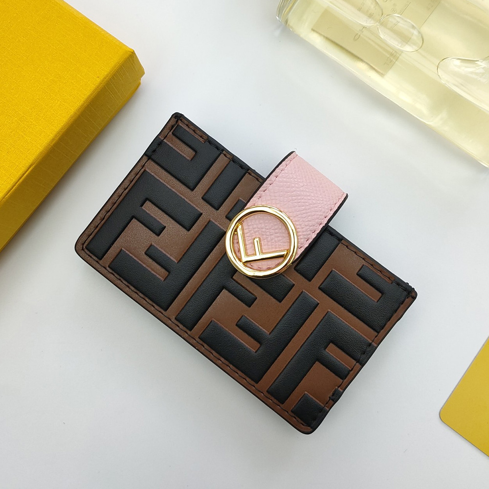 FENDI Embossed Letter Card Holder