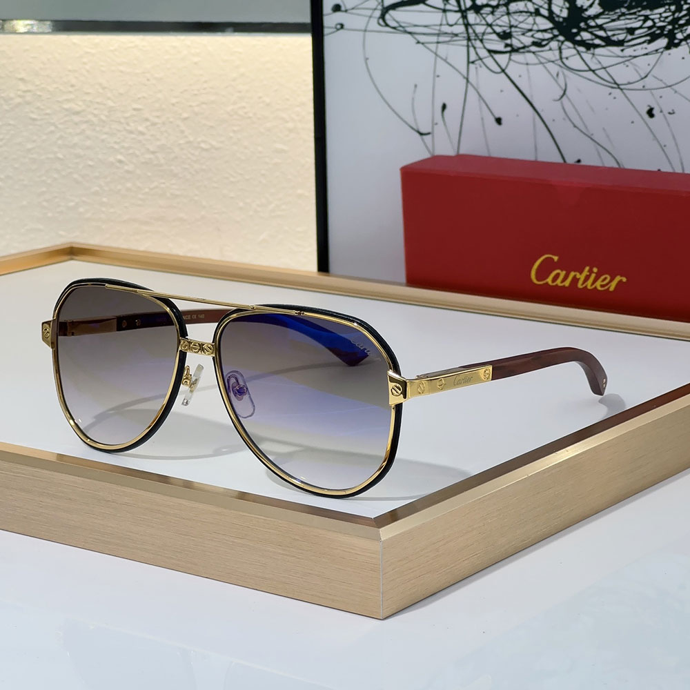 Cartier Aviator Metal Sunglasses