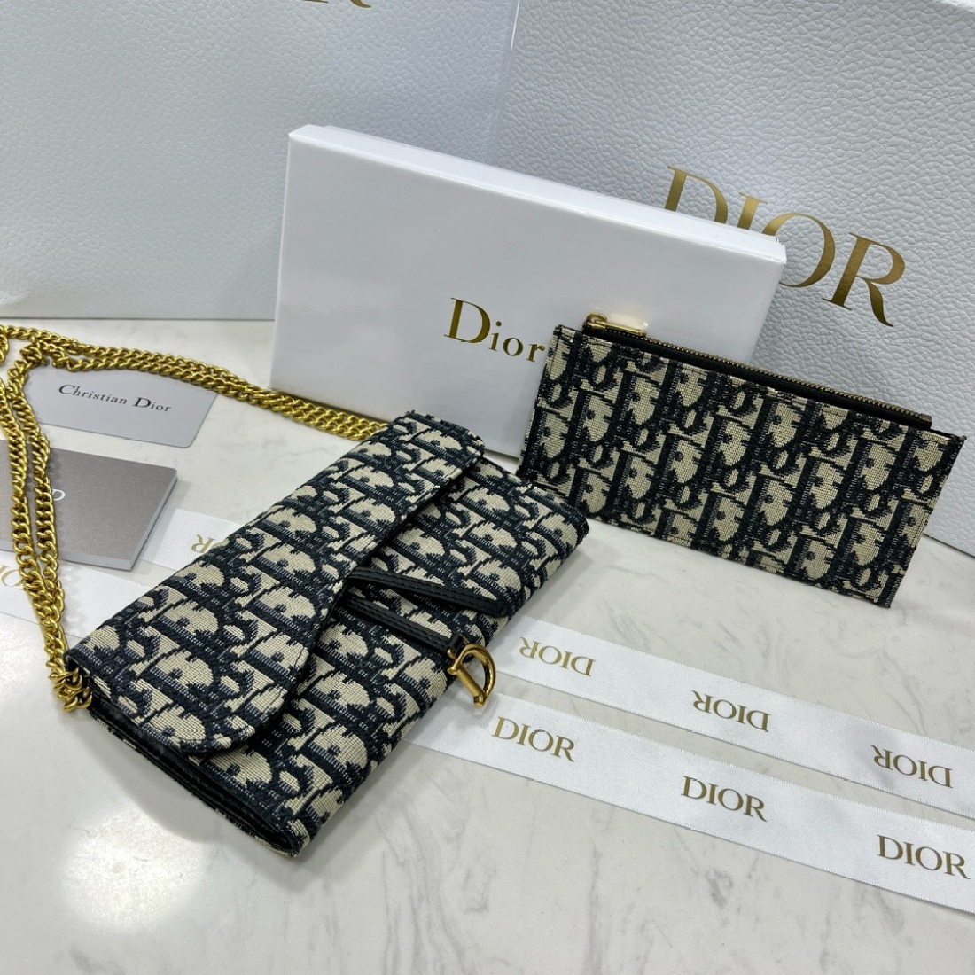 Dior Saddle Chain Wallet