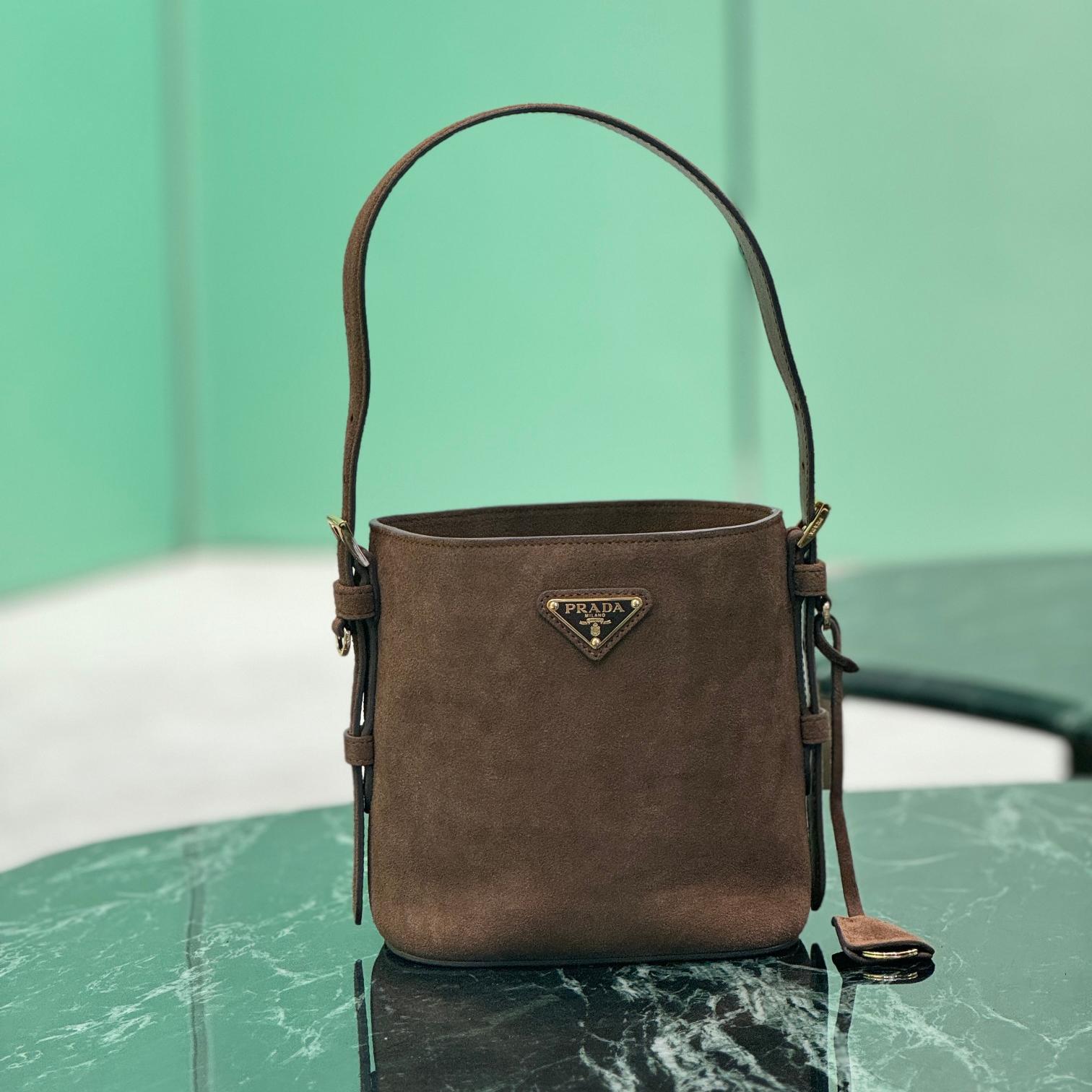 Prada Suede Mini Bucket Bag