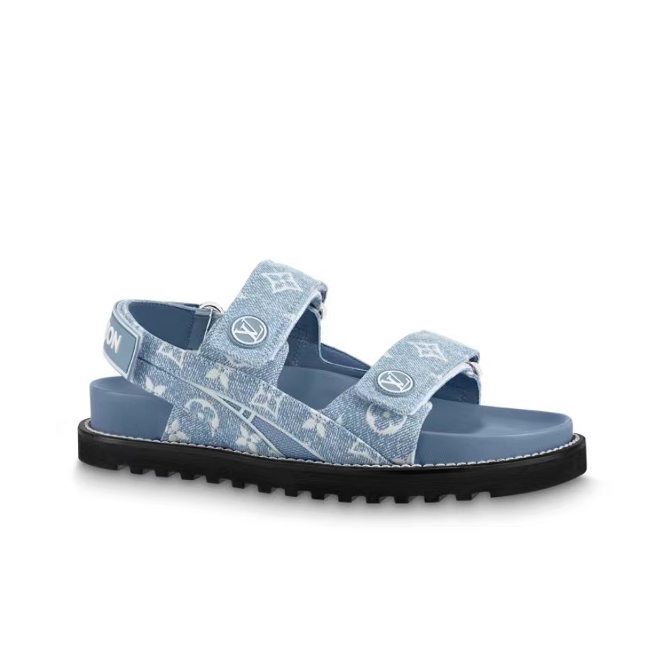 Louis Vuitton LV Paseo Fabric Velcro Slide Sandal