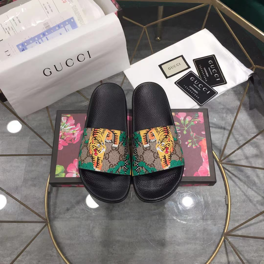 Gucci GG Blooms Supreme Floral Slide Sandal