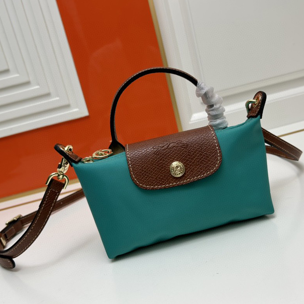 LongChamp Le Pliage Green cosmetic bag