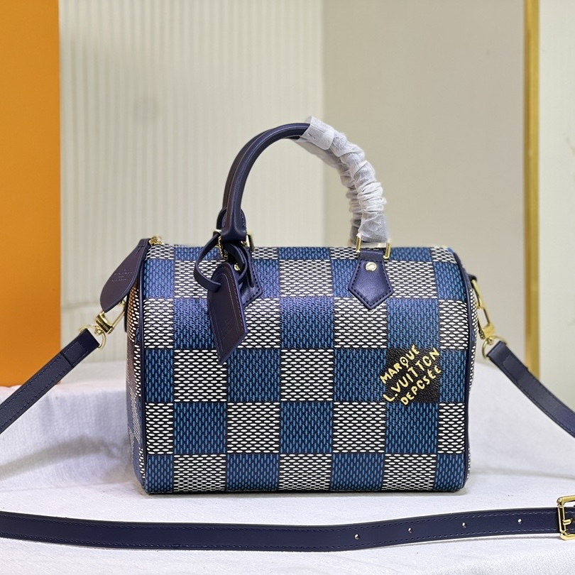 Louis Vuitton LV  Speedy 25 Checkerboard Shoulder Bag Handbag