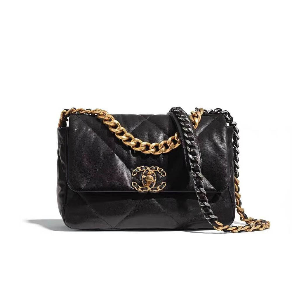 CHANEL 19 Flap Bag Small&Medium Chain Strap Shoulder Bag