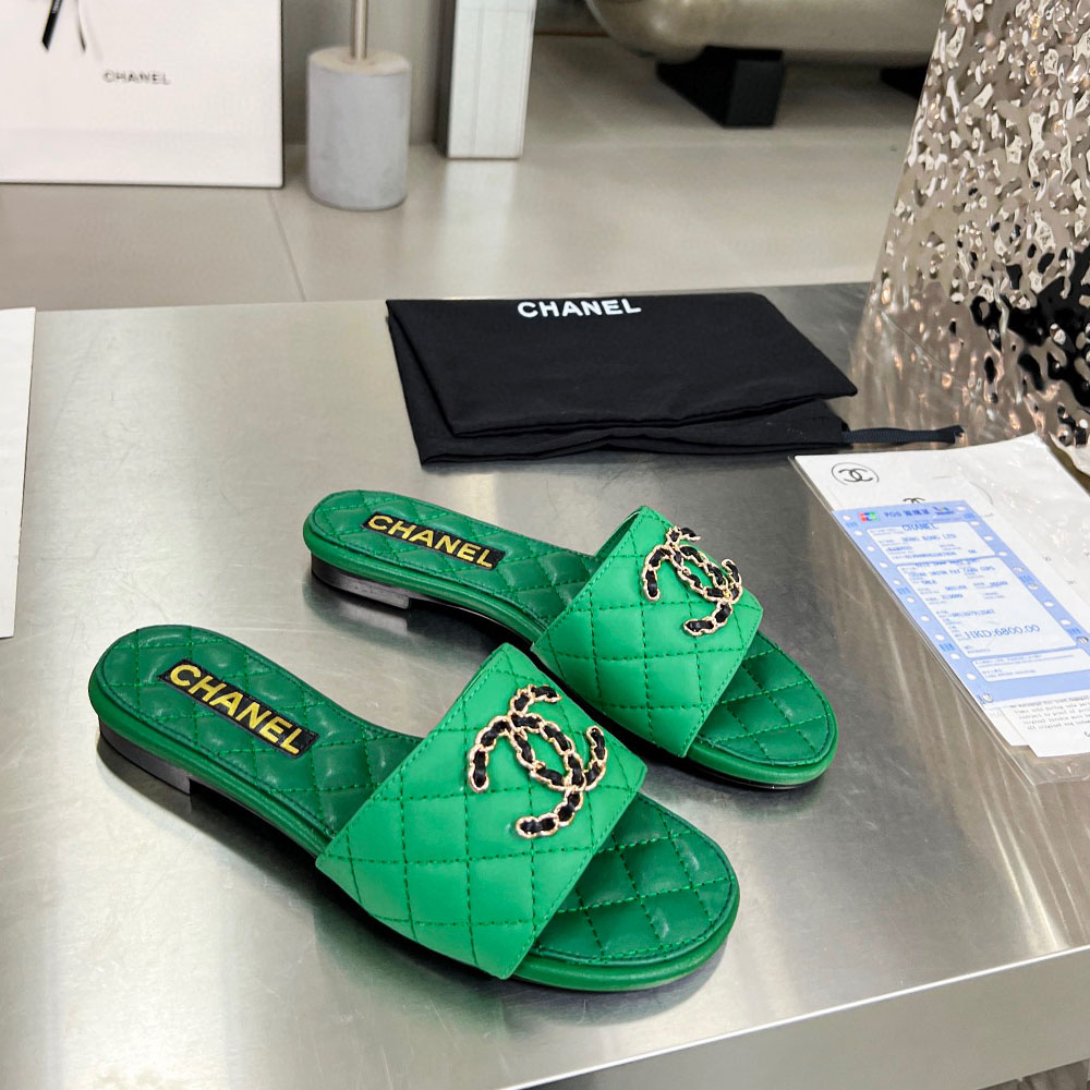 Chanel   Fashion Flat Sandals Slide