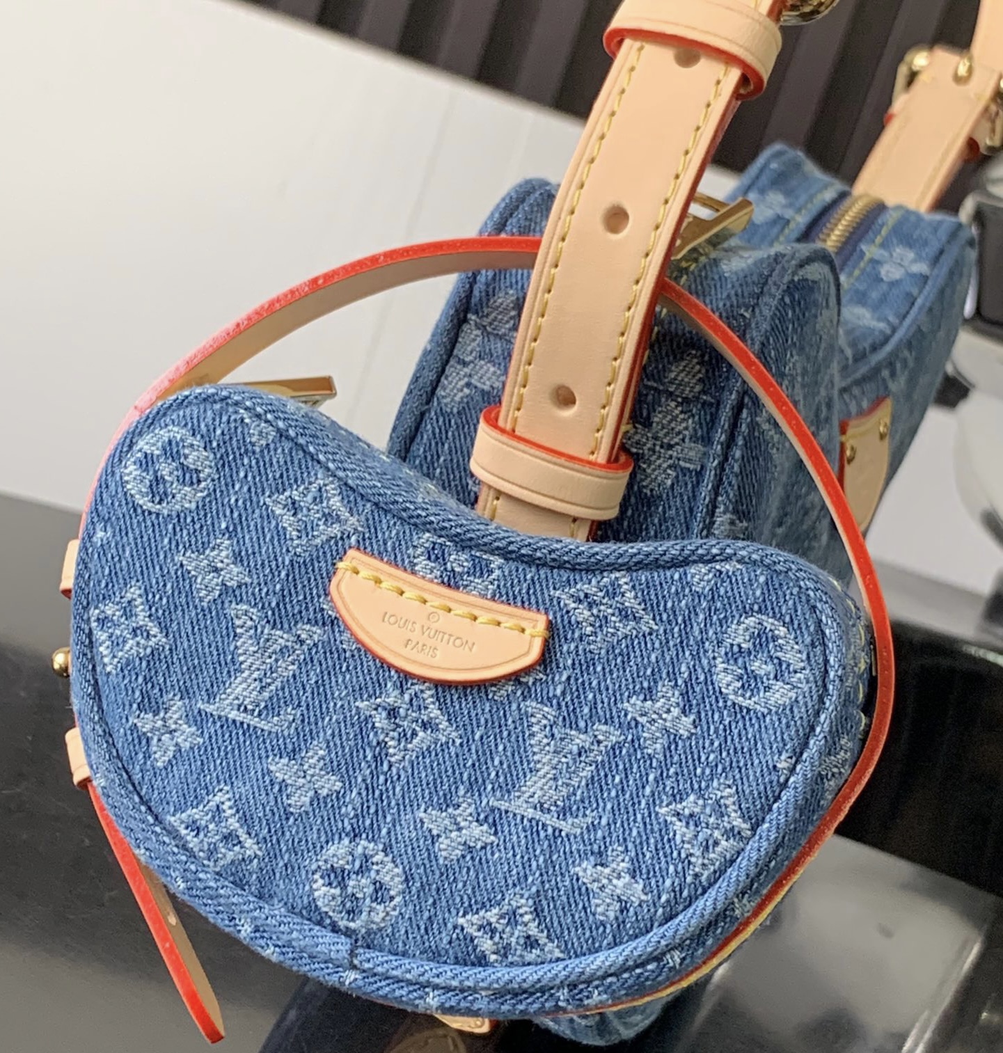 Louis Vuitton LV CROISSANT Denim Handbag