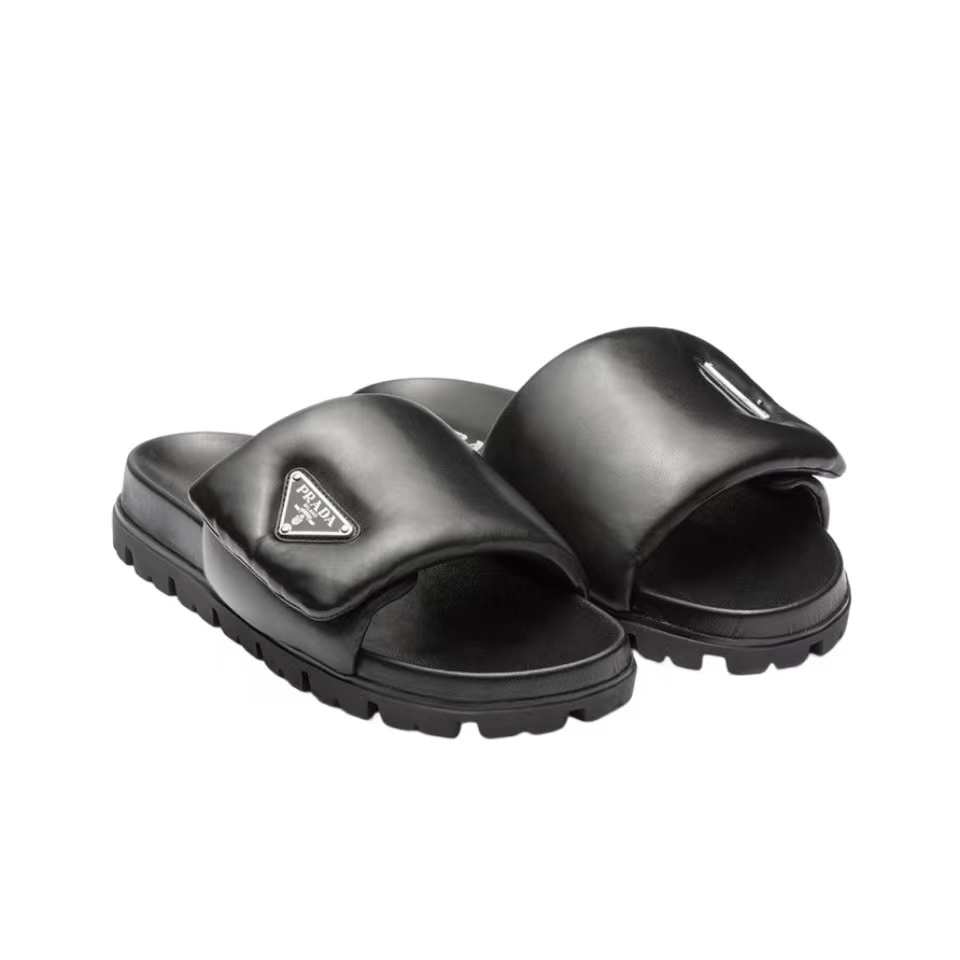 Prada Leather Platform Sandals Slide Sandal