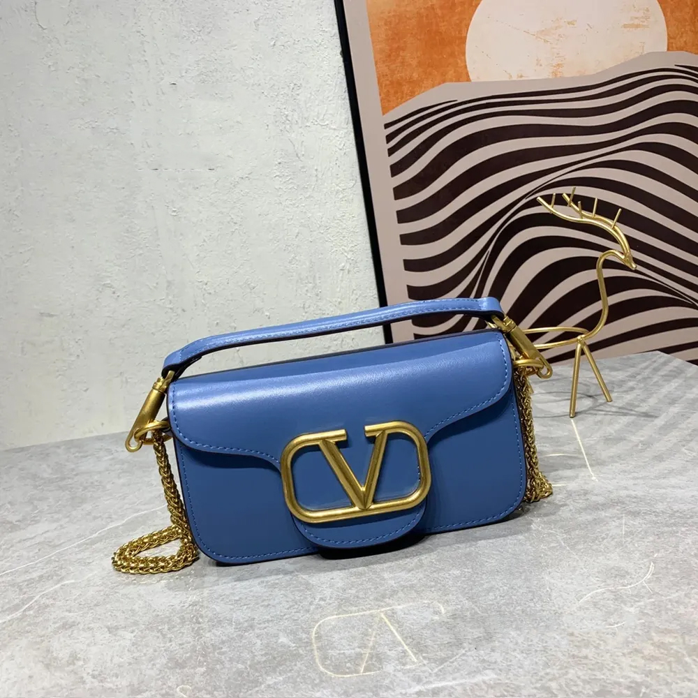 VALENTINO GARAVANI V Logo Baguette Shoulder Bag Ladies MINILOCO Calfskin Bag