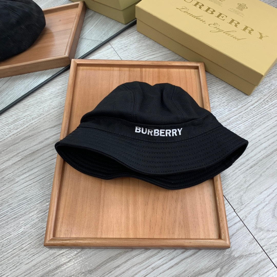 Burberry  Cotton Printed Embroidered Fisherman's Hat Sunhat
