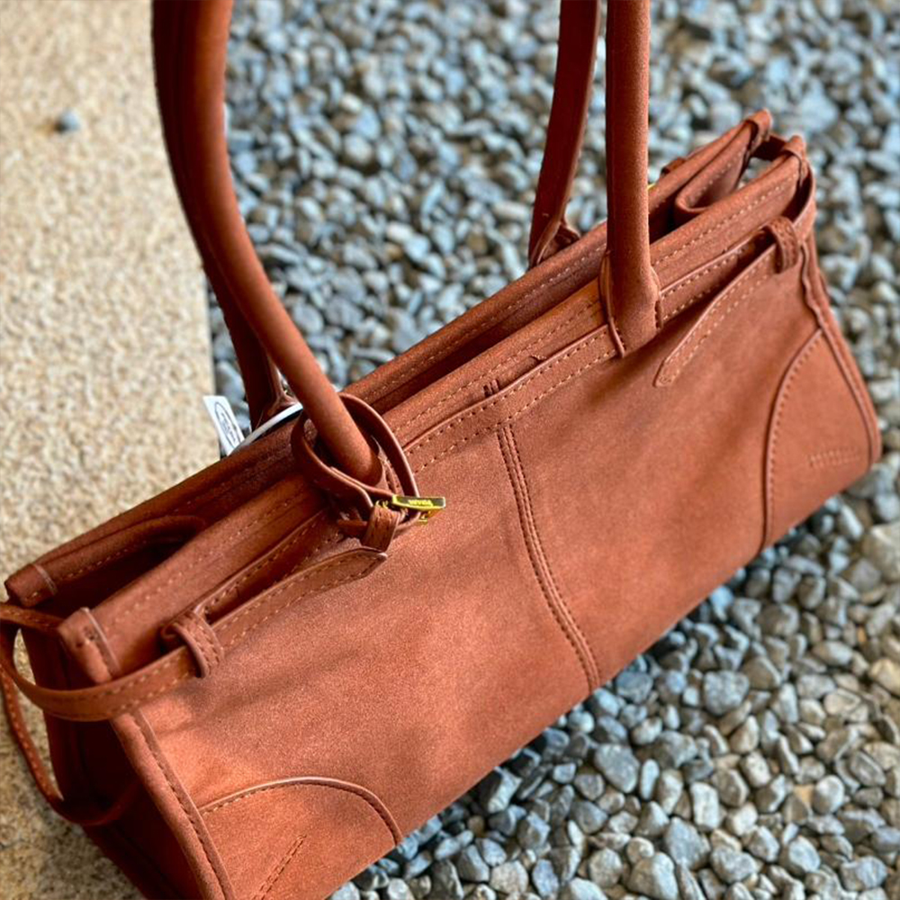 Prada suede tote bag soft-lux handbag