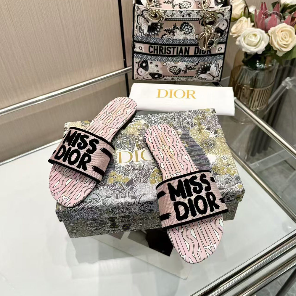Dior Dway Miss Dior Allover Motif Sandals