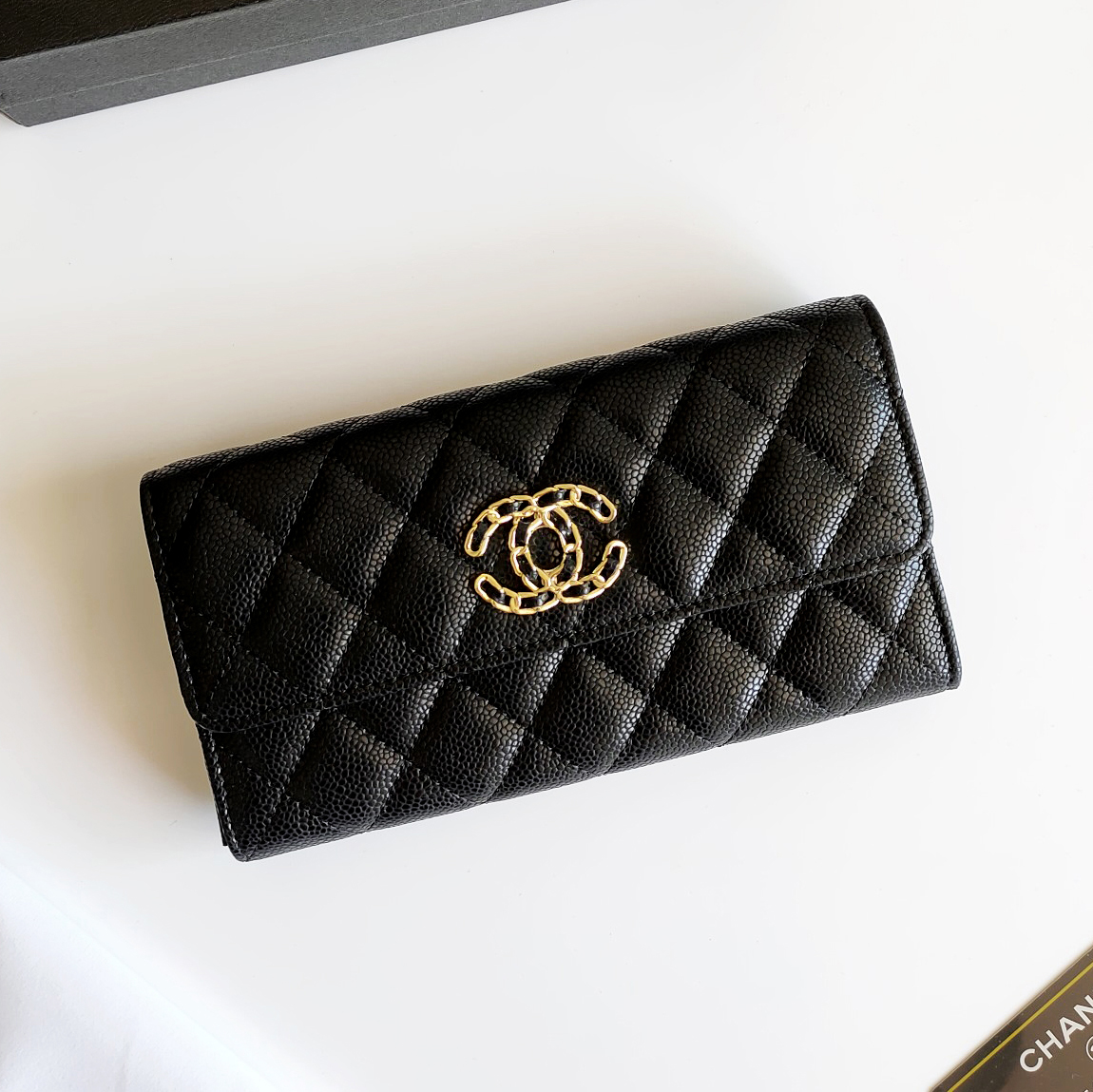 Chanel Hollow logo buckle wallet